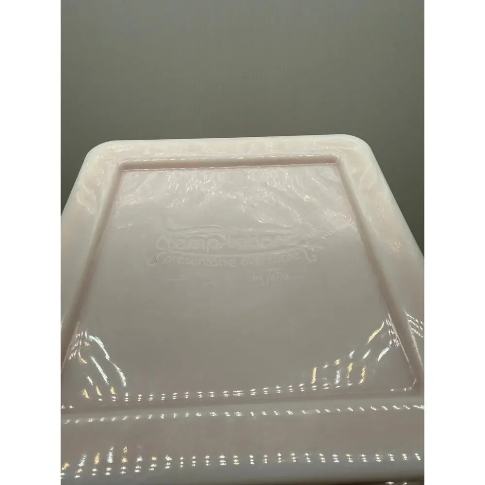 Set of 5 Temp-Tations Orange Polka Dot Casserole Baking Dishes w/ Lids